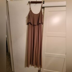 Show me your mumu dark tan bridesmaid dress size medium